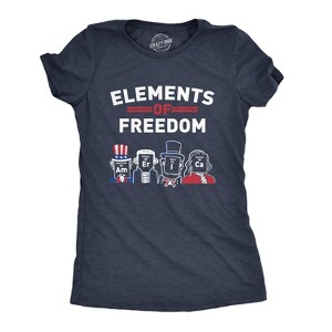 Womens The Element Of Freedom T-Shirt America Patriotic Science Tee - Crazy Dog Women's T Shirt - 1 of 4