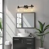 YANSUN 25 in. 3-Light Black Vanity Light with Clear Cylinder Glass Shades - Wall Sconce for Bathroom, Vanity, and Powder Room - 4 of 4