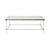 48" Tempered Glass and Acrylic Rectangle Coffee Table with Floating Appearance for Living Room, Lounge, or Apartment - 2 of 4
