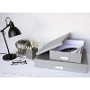Bigso Sverker Fiberboard Legal and Art Storage Box | Scrapbook Storage Box for Loose Papers | Document Boxes with Lid | 17.1’’x12.2’’x3.3’’ - 3 of 4