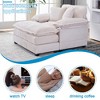 Grungis Comfy Corduroy Single Sofa with 2 Toss Pillows and Ottoman, Sofa- Deep Seat Couch for Living Room - 4 of 4