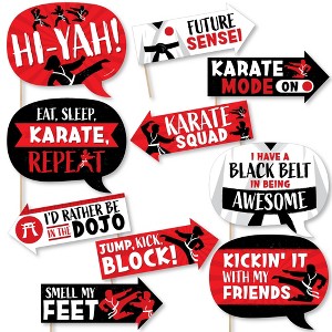 Big Dot of Happiness Funny Karate Master - Martial Arts Birthday Party Photo Booth Props Kit - 10 Piece - 1 of 4