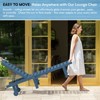 HYLEORY High-Density Polyethylene Recliner Lounge Chair with 5-Level Adjustment Back and Smooth Rolling Wheels and Cup-Holder(Set 0f 2) - 4 of 4