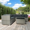 Mshliw 9-Piece Outdoor Patio Wicker Dining Set with Tempered Glass Table Top,Wicker and Cushions, Ergonomic Chairs for Garden, Courtyard, or Balcony - 4 of 4