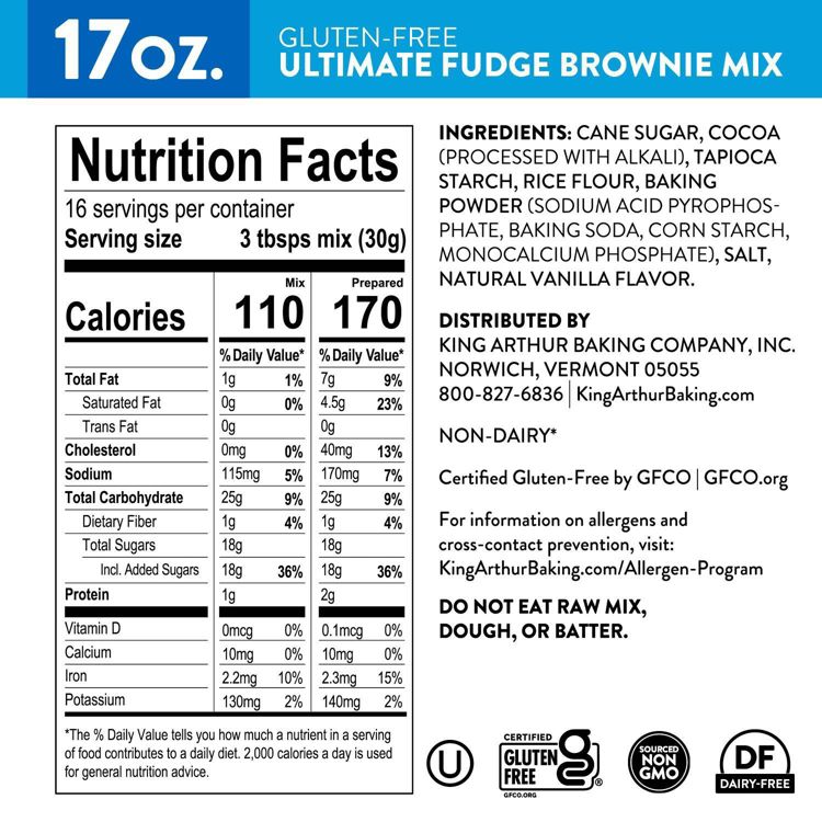 King Arthur Gluten Free Fudge Brownie Mix - 17oz, 6 of 6