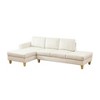 DOMETOUR 2-Piece Modern Beige Lint Couch L-Shaped Sectional Sofa for Living Room - 3 of 4
