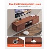 VEVOR Floating TV Stand, 60" Wall Mount Entertainment Center with Adjustable Shelf & Sliding Doors, 2 Tiers Floating TV Shelf, Brown - 4 of 4