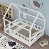 Accent Bed Frame Modern Wood Grain Design with Fence Guardrails for Kids Bedroom Full Size - 3irtyhousy - 2 of 4