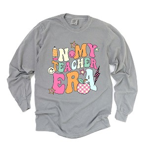 Simply Sage Market Women's In My Teacher Era Colorful Long Sleeve Garment Dyed Tee - 1 of 3