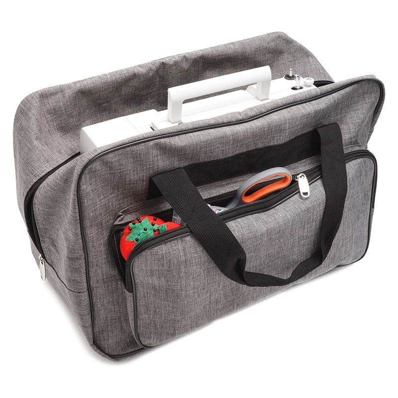 Bright Creations Carrying Case for Sewing Machine, Portable Universal Travel Bag, Gray, 18 x 10 x 12 in, 5 of 10