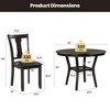 Costway 3-Piece Counter Round Dining Table Set Wooden Kitchen Modern Table and 2 Chairs - 4 of 4