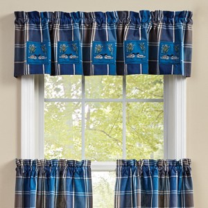 Park Designs Rainy Lake Lined Loon Patch Valance 60" x 14" - 1 of 3