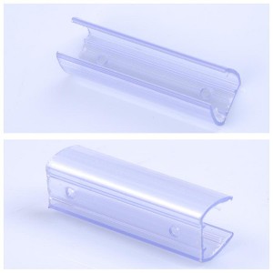 DELight 2" Plastic U Channel System 50PCS Clear PVC Universal LED Track Mounting Holder for 9/16" Neon Flex Strip Light White - 1 of 3