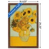 Trends International Sunflowers by Vincent van Gogh Framed Wall Poster Prints - 3 of 4