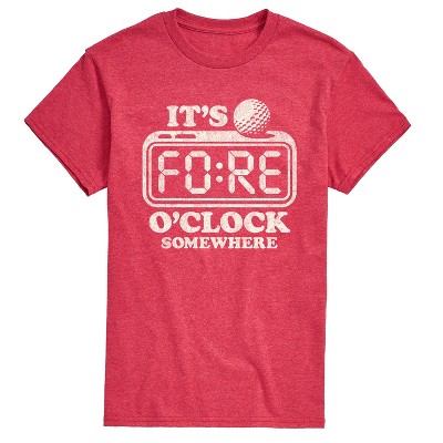 Men's - Instant Message - Golf Fore OClock Somewhere Short Sleeve Graphic T-Shirt