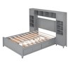 Full Size Wooden Bed with All-in-One Cabinet and Shelf - 4 of 4