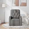 vidaXL Fabric Massage Recliner Chair for Living Room, Home Theater, 6-Point Vibration, Adjustable Back & Footrest, Cup Holders - Gray - 3 of 4