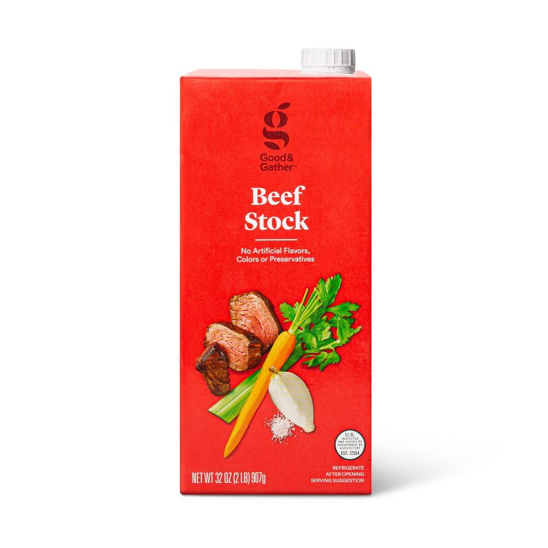 Beef Stock - 32oz - Good &#38; Gather&#8482;, 1 of 5