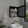 GlasFlength Decorative Wall Mirrors Medicine Cabinet Accent Mirror Wall Mounted Mirror Storage Cabinet for Bathroom Wall, Black, 18.6"*5.7"*20.5" - 3 of 4