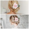 Unique Bargains Women's Flexible Simulated Flowers Hair Clips Comb 1 Pc - 4 of 4
