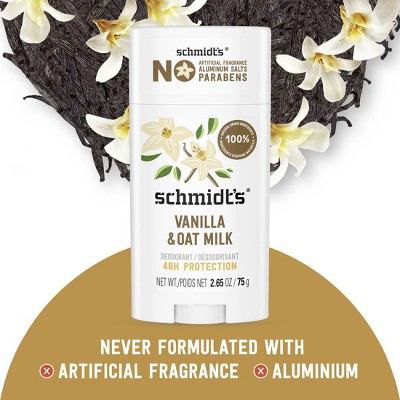 Schmidt&#39;s Vanilla + Oat Aluminum-Free Natural Sensitive Skin Deodorant Stick - 2.65oz_1