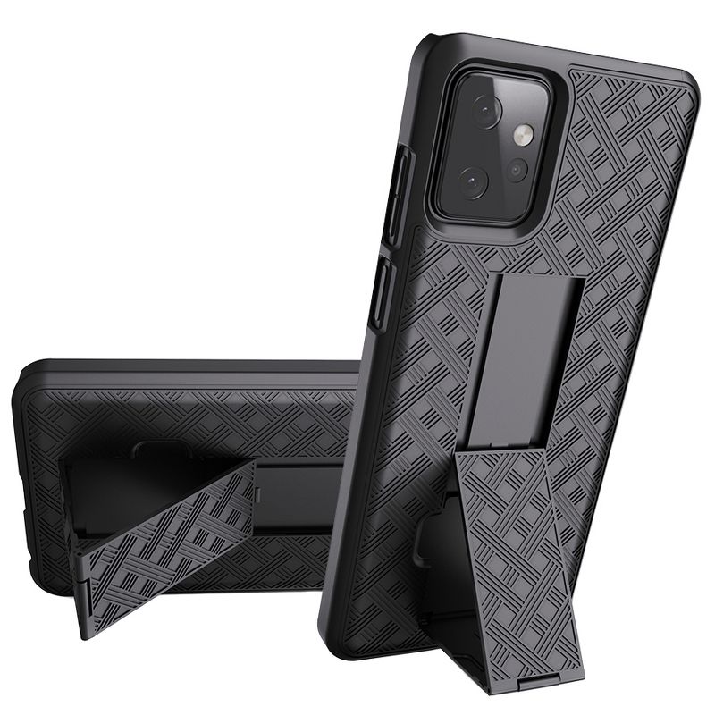 Nakedcellphone Slim Case with Stand and Belt Clip Holster for Motorola Moto G Power 5G (2023) - Black, 4 of 9