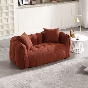 NicBex Chenille High Back Bean Bag Chair,Lazy Loveseat Sofa with 2 Pillows and High Resilience Foam for Living Room,Bedroom,Apartment - 1 of 4