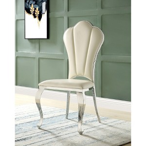 Vynxaria Black Side Chair with Tufted Back - Elegant Design & Comfort for Dining Spaces - 1 of 4