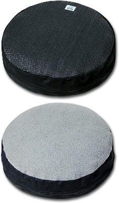 Black Round Wool Cat Bed with Teaser Toy