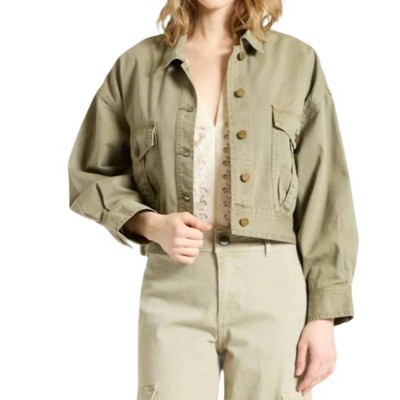Women's Cropped Denim Jacket - Oat New York