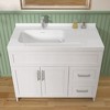 Bath Vanity Cabinet without Top 42 in. W x 21.5 in. D x 33.5 in. H White Bathroom Vanity with Brushed Nickel Handle - 4 of 4