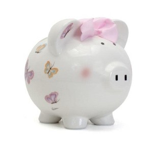LayinSun Petite Papillon Pig Bank Butterflies - 1 of 1