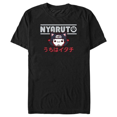 Men's Naruto Nyaruto Itachi Logo T-Shirt
