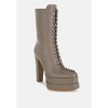 Sayal Faux Leather Lace Up Boots Women - 2 of 4