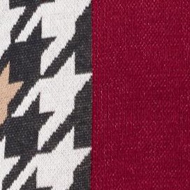 rich burgundy houndstooth