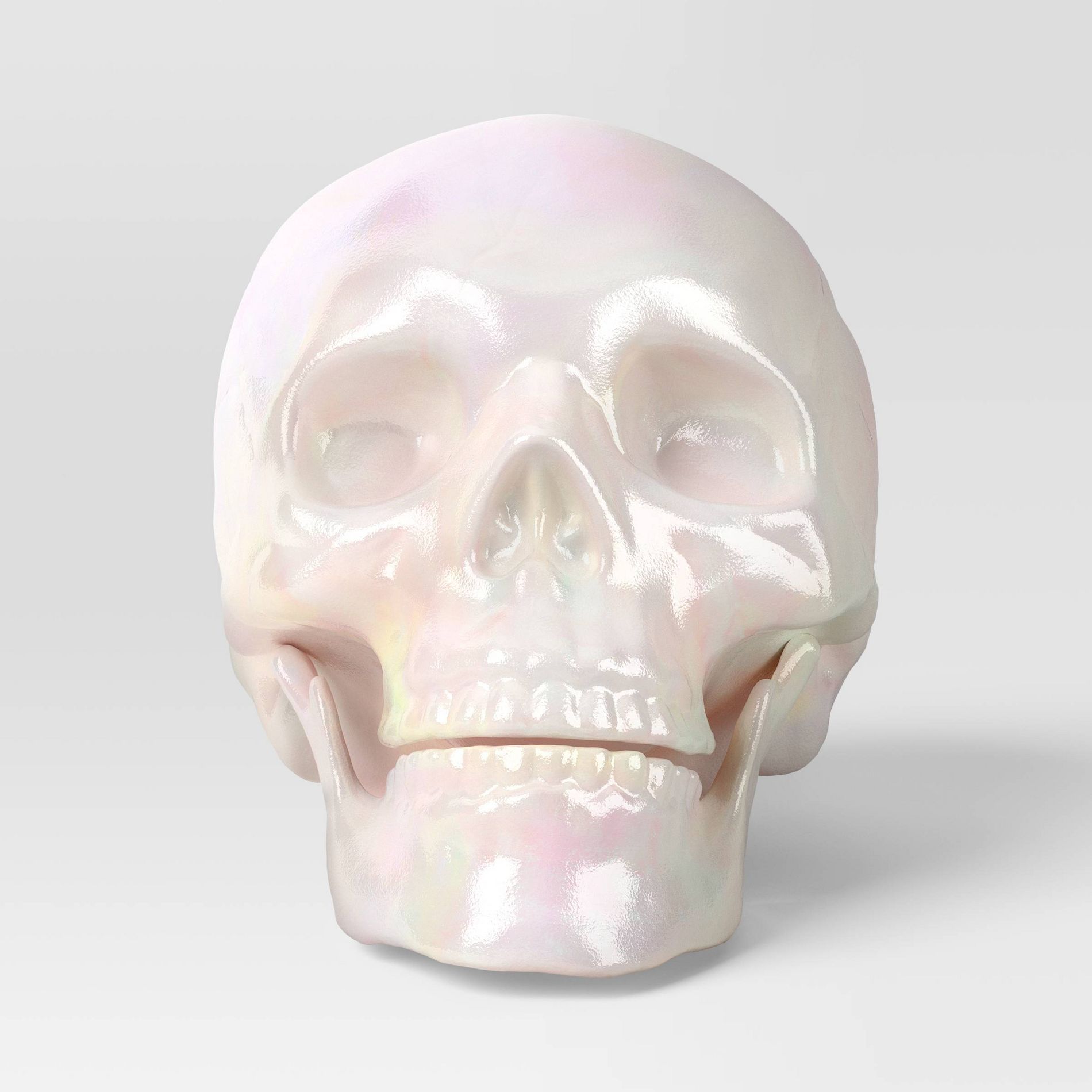6" Medium Skull Halloween Decorative Prop Iridescence Finish - Hyde and EEK! Boutique™