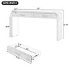 Minimalist Retro Console Table with Fluted Details, Distressed Finish, and Two Drawers, Stylish Hallway Furniture - 4 of 4