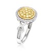 Ross-Simons 0.45 ct. t.w. Yellow and White Diamond Ring in Sterling Silver With 18kt Gold Over Sterling - 3 of 4