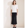 INSPIRE CHIC Women's Crew Neck Half Sleeve Dressy Casual Work Tunic Blouse - 2 of 4