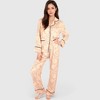 Anna-Kaci Lounge Women's Satin Pajama Set with Baroque Print Button-Up Top and Matching Pants - 2 of 4