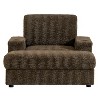 VYNXARIA 42" Oversized Chaise Lounge Indoor,Faux Rabbit Fur Sofa Bed with Storage Ottoman and Armrests,Cup Holders,Upholstered Sleeper Chair - 3 of 4