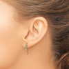 Black Bow Jewelry Stacked Plumeria Blossom Post Earrings in 14k Tri Color Gold - 3 of 4