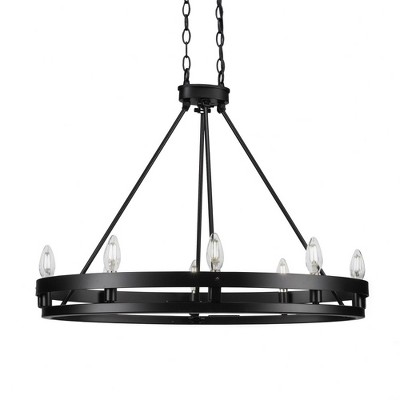 Toltec Lighting Belmont 8 - Light Chandelier in  Matte Black