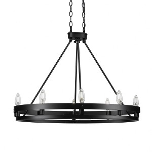 Toltec Lighting Belmont 8 - Light Chandelier in  Matte Black - 1 of 1