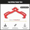 Heavy Duty Log Lifting Tongs, Red Timber Grapple Claw Hook, Claw Logging Grabber, Lumber Skidding Tool for Lifting and Moving Logs - 3 of 4