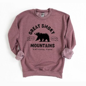 Simply Sage Market Women's Graphic Sweatshirt Vintage Great Smoky Mountains National Park - 1 of 2