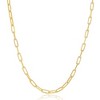 Links of Italy Sterling Silver 2.8mm Paper Clip Anklet - Gold Plated - Gold - 9 Through 20 Inch - 2 of 4