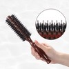 Unique Bargains Nylon Bristle Round Curling Hair Ruled Comb Brown - 4 of 4