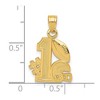 Black Bow Jewelry 14k Yellow Gold #1 Football Pendant & Helmet Pendant - 4 of 4