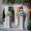 SEVOBAL Tall Planter Decorative Plant Pedestal Stands Garden Bed Outdoor Indoor Spaces Plant Holder Wedding Party Festival, Gray, 13.98"*13.98"*36.02" - 4 of 4